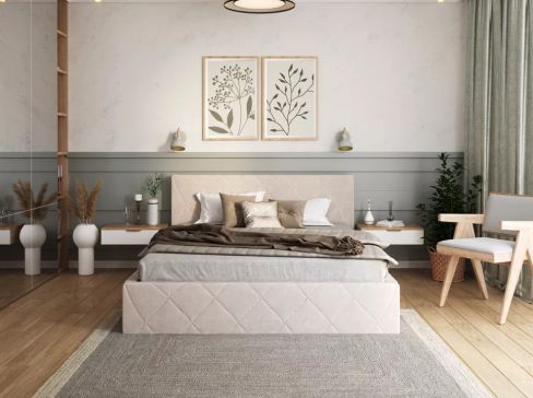 Čalouněná manželská postel Fdm Caro Trinity šíře 173 cm