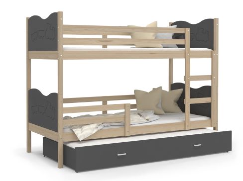 Dětská dvoupatrová postel Fdm Max 200X90 s motivem