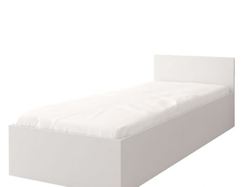 Bílá postel Smyk s úložným prostorem